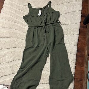 Tribal Forest Green Jumpsuit